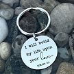  Personalized Confirmation Keychain - I Will Build My Life Upon Your Love - Customizable Back 