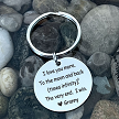 I Love You More Keychain Personalized Gift To the Moon and Back 