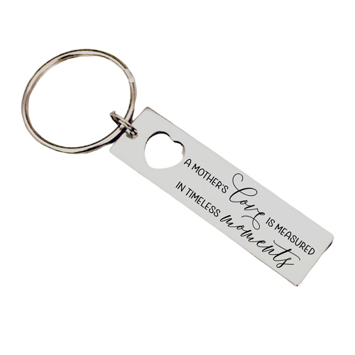  A Mother's Love is Measured in Timeless Moments Keychain - Customizable Back 