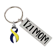 Personalized Down Syndrome Awareness Keychain - T21 Mom or Other Title 