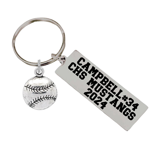  Personalized Baseball or Softball Team Player Coach Key Chain Gift 