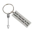 Enjoy Your Hunt Be Safe Always Come Home To Me Keychain with Arrow Charm - For the Hunter You Love - Customizable Back 