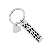 Back of keychain can be personalized 