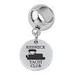 Redneck Yacht Club pontoon boat stainless steel charm bead - pandora compatible 