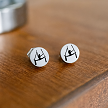 Aerialist stud earrings with aerial silks performer silhouette for aerial dancers circus performers acrobats and aerial arts lovers 