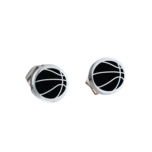  Basketball Stainless Steel Post Earrings - Perfect Gift for Basketball Players & Fans 