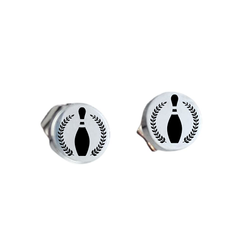  Bowling Pin Stainless Steel Post Earrings - Perfect Gift for Bowlers Fans & Leagues 