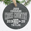 Personalized cross country senior ornament with school team runner last name XC design and graduation year 