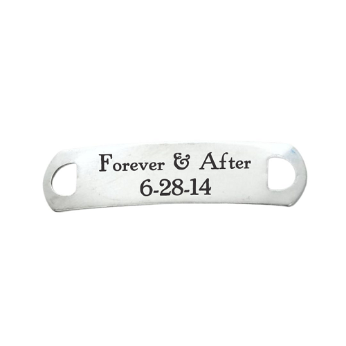  Forever & After Personalized Stainless Steel Shoe Lace Tag - Wedding 