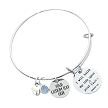  Personalized Confirmation Romans 5:5 Adjustable Bangle Charm Bracelet 