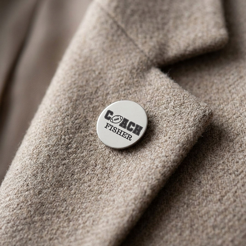 Personalized football coach lapel pin with coach name for football banquet end of season coach appreciation and team thank you gift 
