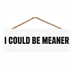 I Could Be Meaner Funny Sarcastic hanging Sign 
