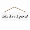 Daily Dose of Peace funny bathroom hanging sign with toilet graphic and humorous restroom saying 