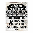 Read Me A Story Tuck Me In Tight Sign - Sweet Baby Shower Nursery Decor Gift - Multiple Sizes 
