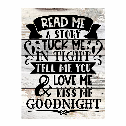Read Me A Story Tuck Me In Tight Sign - Sweet Baby Shower Nursery Decor Gift - Multiple Sizes 
