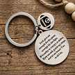 Personalized football athletes prayer keychain with custom player jersey number football tag and optional personalized back 