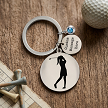 Personalized Golfing Keychain for Women 
