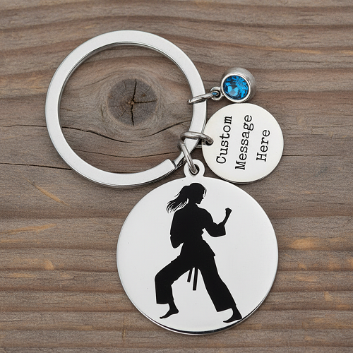 Personalized Karate Keychain Gift 