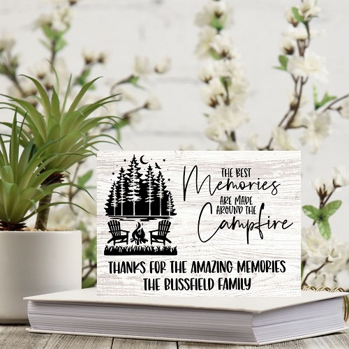  The Best Memories are Made Around the Campfire Personalized Sign - Customizable Sizes 