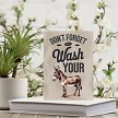 Funny Dont Forget to Wash Your Ass Bathroom Sign Donkey 