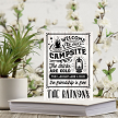 Welcome to Our Campsite Personalized Sign - Customizable Sizes 