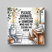 Funny Please Urinate With Precision Bathroom Wall Sign 