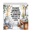Funny Please Urinate With Precision Bathroom Canvas Sign 