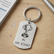 Number one ass kisser keychain personalized back 