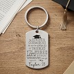 Personalized Christian graduation keychain with Joshua  Bible verse graduate name and graduation year with optional back personalization 