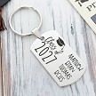 Personalized Class of graduation keychain with graduation cap custom year graduate name and school with optional back personalization 