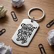Funny Its a Throat Punch Kind of Day stainless steel keychain with optional personalized back 