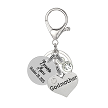  Personalized Godmother Heart Charm Clasp Keychain 