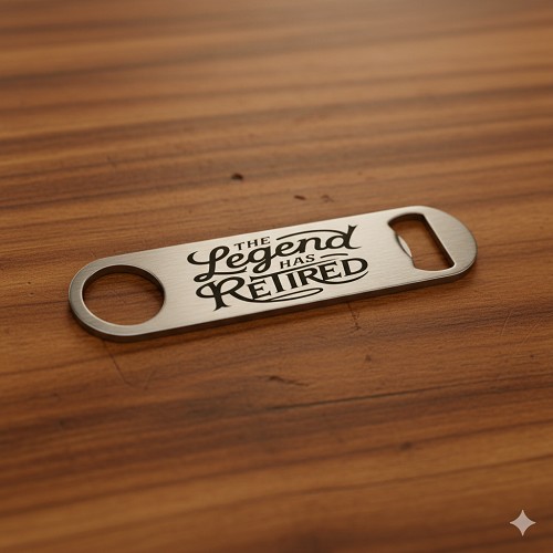  The Legend Has Retired Personalized Bottle Opener Retirement Gift 