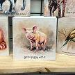 Gettin Piggy With It Watercolor Pig Block Sign 