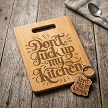 Dont Fuck Up My Kitchen funny profanity wood cutting board gift for cooks and chefs 