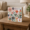 Friends Like You Are Priceless friendship sign featuring colorful whimsical flowers and leaves in a cheerful floral design 