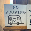 No Pooping Camper Sign Funny RV Bathroom Rules Decor 