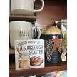 Proud Parent of a Sourdough Starter funny sign with sourdough starter jar and bread loaf design 