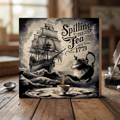Spill the Tea Gossip Loving Sign 