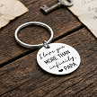 Personalized I Love You More Than Infinity keychain with custom Papa name and optional back personalization 