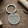 May You Be Proud inspirational stainless steel appreciation keychain with optional personalized back 