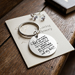Those We Love Don’t Go Away Memorial Keychain Sympathy Gift Personalized Back 