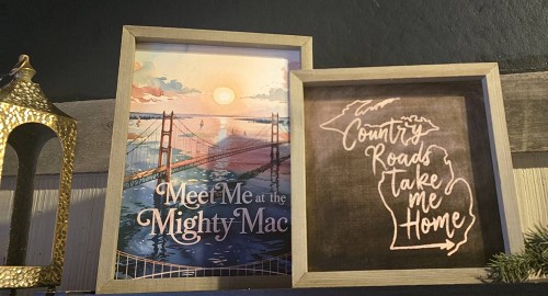 Michigan Country Roads Take Me Home Sign 