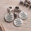 Friendship charm with limitless laughs countless memories endless friendship saying and optional personalized back 
