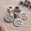 Funny coworker friendship charm with potty mouth and inappropriate conversations saying and optional personalized back 