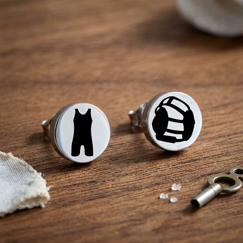 Wrestling singlet and headgear stud earrings for wrestlers wrestling moms coaches and fans 