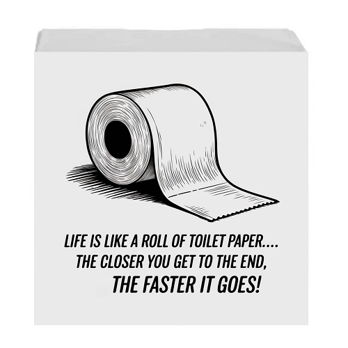 Funny Life is Like a Roll of Toilet Paper Near the End Faster it Goes Bathroom Sign Choose Size 