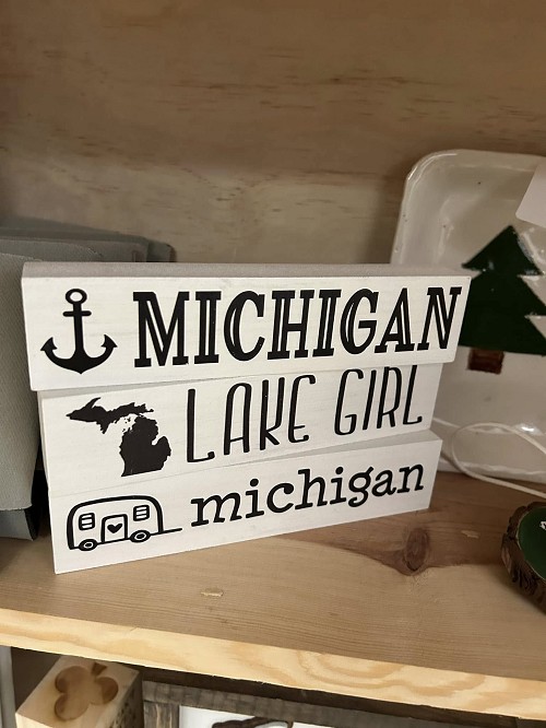  Michigan Adventure Themed Signs - Long Skinny Shelf or Wall Decor 